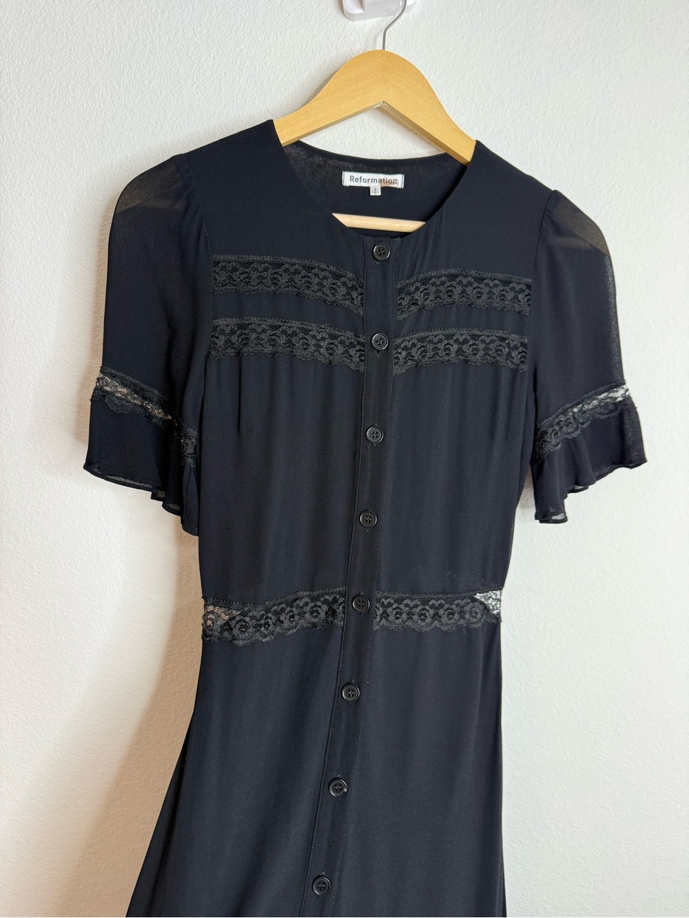 Reformation Woodsen Dress Sz 2 - Picture 7 of 16